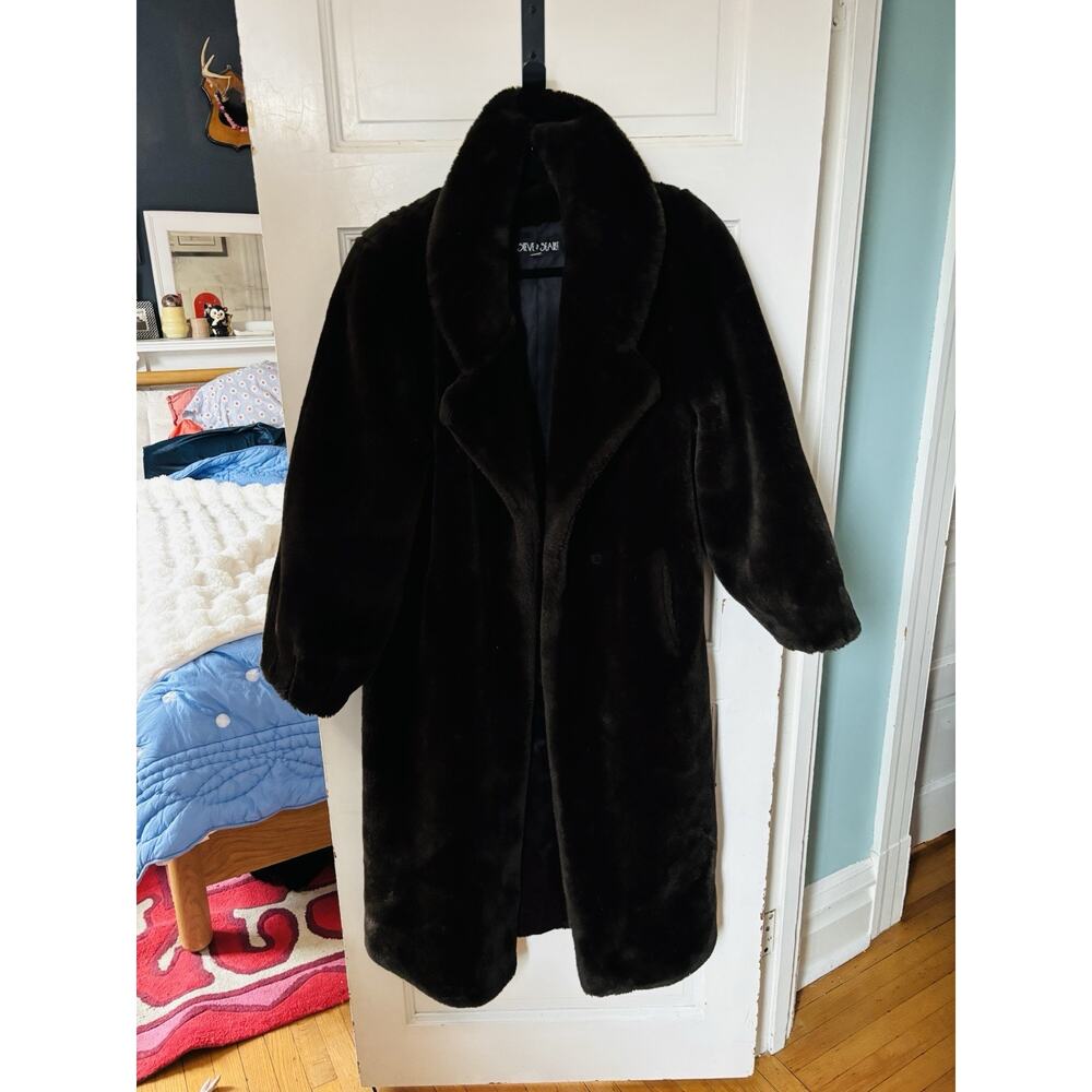 VTG faux fur coat for women vintage Steve By Searle Women's XS Long Faux Mink
